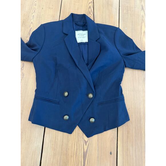Women's Abercrombie & Fitch Navy Blazer Small - Picture 2 of 7